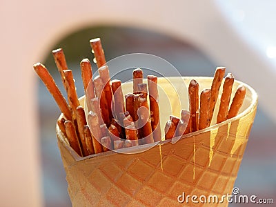 Appetizers of various salted chopsticks Stock Photo