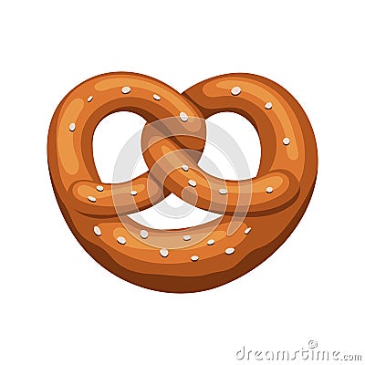 Bavarian pretzel icon Vector Illustration