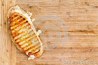 Appetizing grilled panini bread cheese sandwich Stock Photo