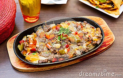 Alambre of grilled beef meat Stock Photo