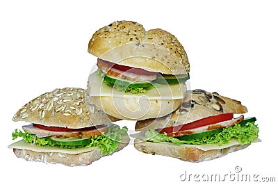 Appetizing sandwiches Stock Photo