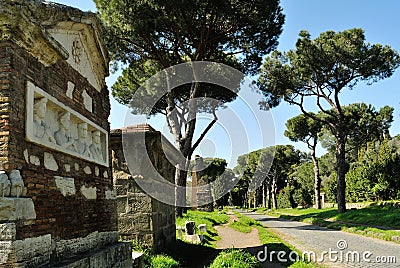 Appia Antica Street Stock Photo