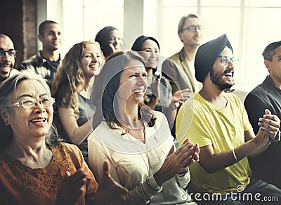 Applause Appreciation Award Cheerful Meeting Concept Stock Photo