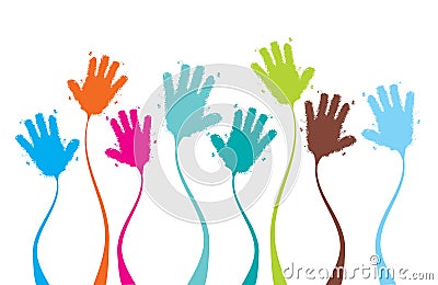 Applause, clapping hands funny Vector Illustration