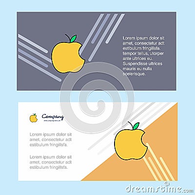 Apple abstract corporate business banner template, horizontal advertising business banner Vector Illustration