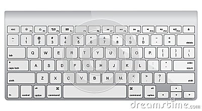Apple aluminum computer keyboard Editorial Stock Photo