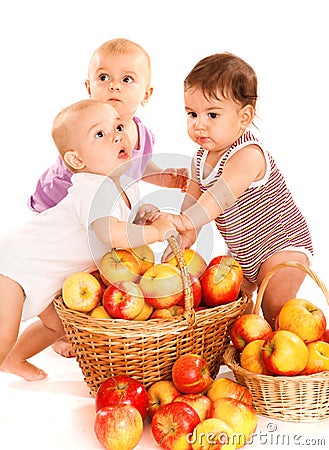 Apple babies Stock Photo