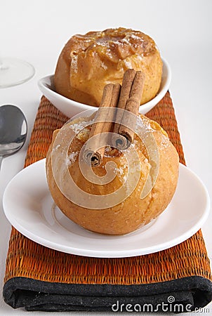 Apple baked Stock Photo