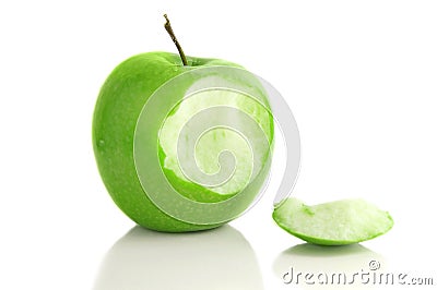 Apple bite Stock Photo