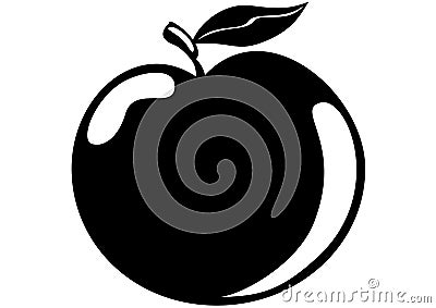 Apple black symbol Stock Photo