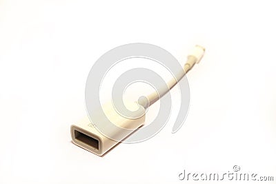 Apple cable Stock Photo