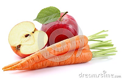 Apple with carrot Stock Photo