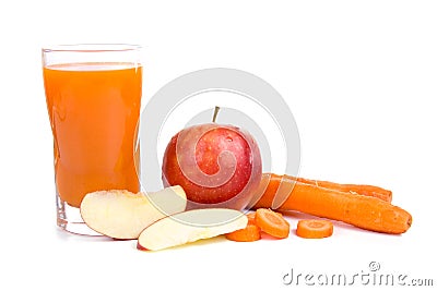 Apple-carrot juice Stock Photo