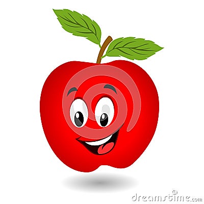 Apple cartoon Vector Illustration