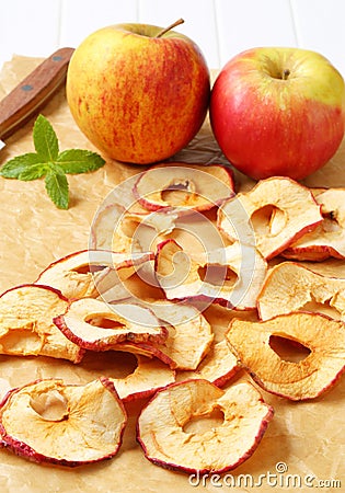 Apple chips Stock Photo