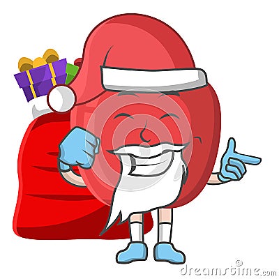 Apple christmas santa claus design character, design vector illustrator, Vector Illustration