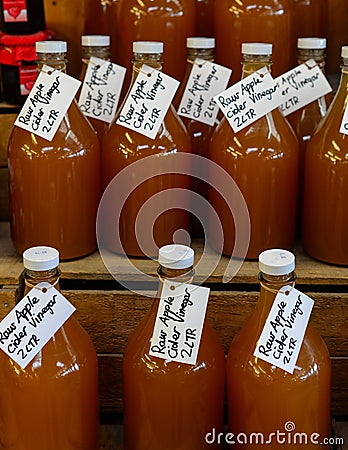 Apple cider vinegar Editorial Stock Photo