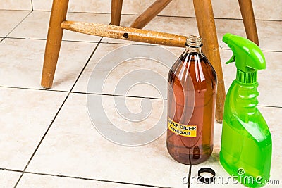 Apple cider vinegar discourage dogs and cats from chewing on fur Stock Photo