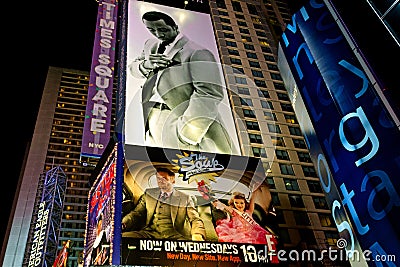 Apple city on times square with the most beautiful advertisements Editorial Stock Photo