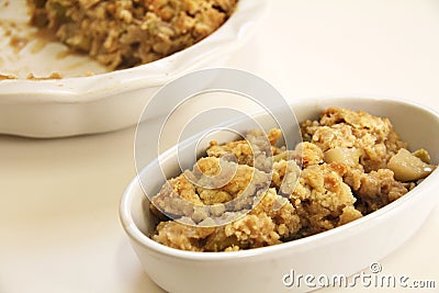 Apple Cobbler Crisp Dish Stock Photo