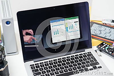 Apple Computers new products on computer screen Editorial Stock Photo