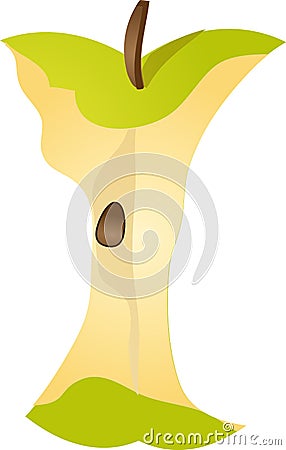 Apple core Vector Illustration