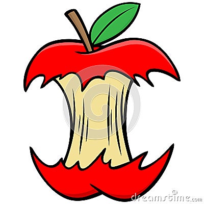 Apple Core Vector Illustration