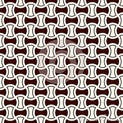 Apple core quilts texture. Bow tie motif. Seamless surface pattern design with interlocking axehead figures Vector Illustration