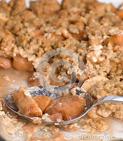 Apple Crisp Dessert Stock Photo