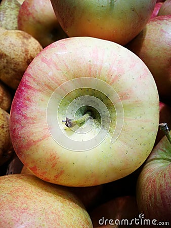 Apple on farmers market Stock Photo