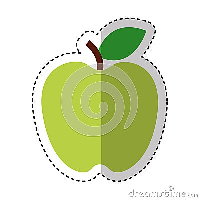 Apple fruit fresh isolated icon Vector Illustration