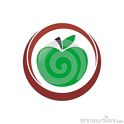 Apple fruit logo design vector Vector Illustration