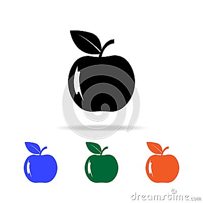 an Apple icon. Elements of simple web icon in multi color. Premium quality graphic design icon. Simple icon for websites, web Stock Photo