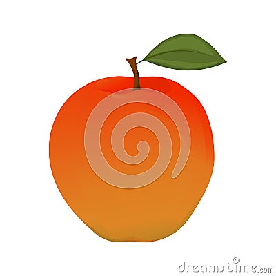 Apple icon simple, colored, for logo. Dessert, fruit food, icon for web, gradient Vector Illustration