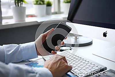 Apple imac in office table Illustrative editorial Editorial Stock Photo