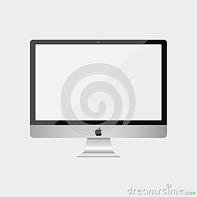 Apple iMac. Realistic modern monitor, computer. Device Mockup. Electronics industry. Vector illustration. EPS 10 Vector Illustration