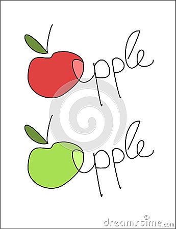 Apple Vector Illustration