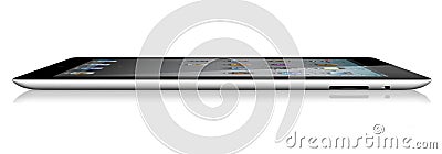 Apple iPad 2 Wi-Fi 64Gb + 3G Side View Editorial Stock Photo