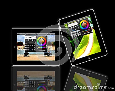 Apple iPad iphone apps Editorial Stock Photo