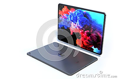 Apple iPad Pro 2018 realistic simulation preview Editorial Stock Photo