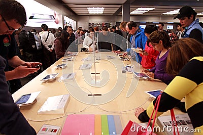 Apple iPad2 Displays Editorial Stock Photo