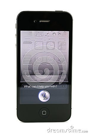 Apple iPhone 4s Siri Editorial Stock Photo