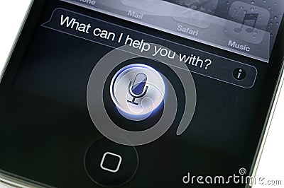 Apple iPhone 4s Siri Editorial Stock Photo