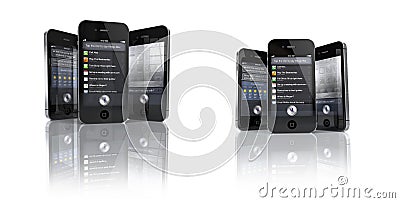 Apple iPhone 4S with Siri App - SET Editorial Stock Photo