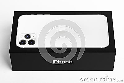 Apple iPhone 11 Max Pro Packaging Box Editorial Stock Photo