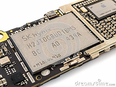 Apple iPhone 6 NAND flash IC chip Editorial Stock Photo