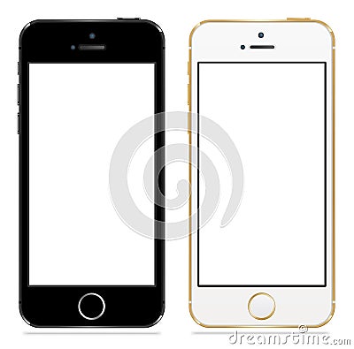 Apple iphone 5s black and white Vector Illustration