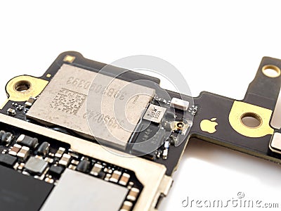 Apple iPhone 6 Wi-Fi IC chip Editorial Stock Photo