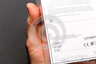 Apple iphone X10 codes Editorial Stock Photo