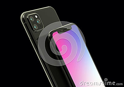 Apple iPhone Xs successor, 2019, leaked design simulation Editorial Stock Photo